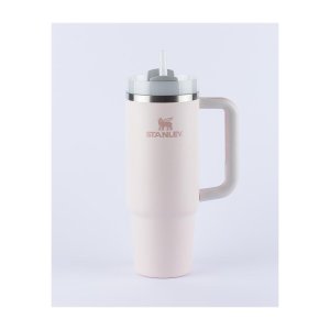 Copo com Canudo Stanley Quencher 2.0 Rose Quartz 1,180 Litros