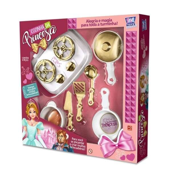 Cozinha Infantil Brinquedo Cozinha da Princesa Com 8 Pecas - Zuca Toys