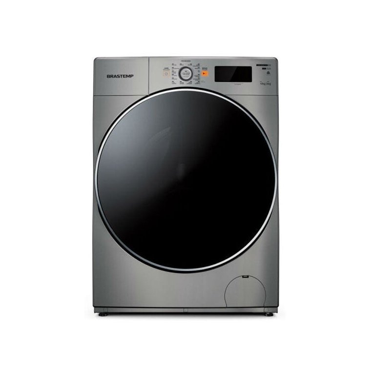 Lava e Seca Brastemp 10,1kg/6kg prata Água Quente com Ciclo Tira Manchas Pro e Ciclo 1h Pronto 220V