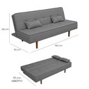 Ver imagem 3 de Sofá Cama Silver Linho Cinza Grafite 1,92 - Star Confort
