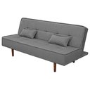 Ver imagem 2 de Sofá Cama Silver 3 Lugares Linho Cinza Grafite 1,92