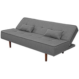 Sofá Cama Silver 3 Lugares Linho Cinza Grafite 1,92 - 5 Sofá Cama Silver 3 Lugares Linho Cinza Grafite 1,92 - 5