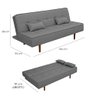 Sofá Cama Silver Linho Cinza Grafite 1,92 - Star Confort - 3