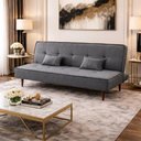 Ver imagem 1 de Sofá Cama Silver Linho Cinza Grafite 1,92 - Star Confort