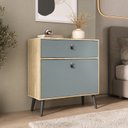 Ver imagem 1 de Sapateira Cômoda com Gaveta para Quarto Bege/Amêndoa/Acqua