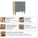 Ver imagem 5 de Sapateira Cômoda com Gaveta para Quarto Bege/Amêndoa/Acqua