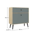 Ver imagem 3 de Sapateira Cômoda com Gaveta para Quarto Bege/Amêndoa/Acqua