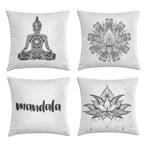 kit 4 capas almofadas Mandala 40x40