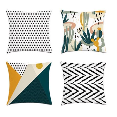 kit 4 capas almofadas Cactus Desert