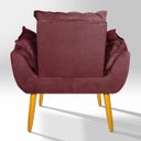 Ver imagem 5 de Poltrona Opala Decorativa de Luxo Rosa:bordô
