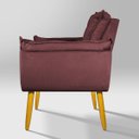 Ver imagem 4 de Poltrona Opala Decorativa de Luxo Rosa:bordô