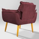 Ver imagem 6 de Poltrona Opala Decorativa de Luxo Rosa:bordô