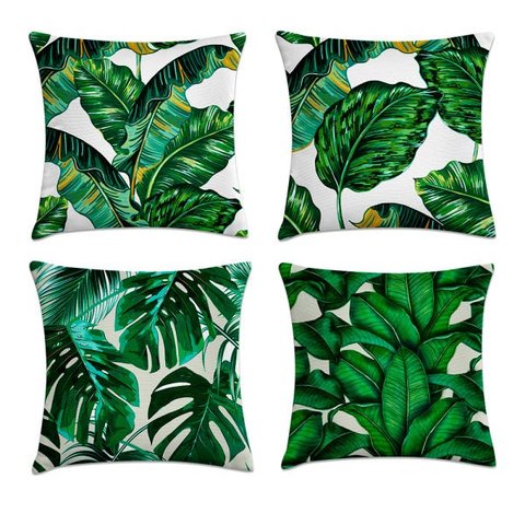 kit 4 capas almofadas floral verão