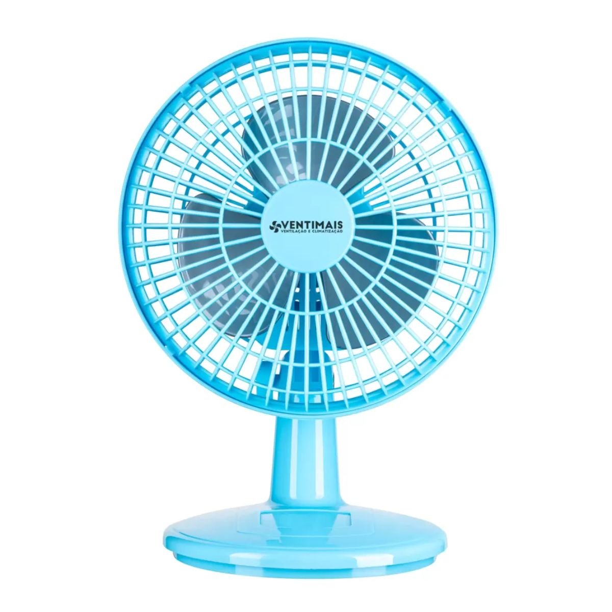 Mini Ventilador Turbo Ventimais 3 Pás 20cm Azul/prata 2 Velocidades 127v