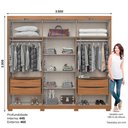 Ver imagem 4 de Guarda-Roupa 6 Portas 4 Gavetas Norton Henn