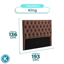 Ver imagem 4 de Cabeceira Estofada King Luna Nature Veludo Cafe 193x136