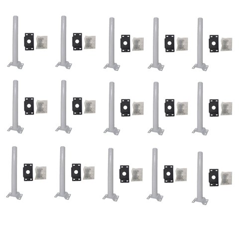 Suporte Luminaria Solar Poste Barra Kit 15 Uni Iluminaçao Rua Quintal Jardim Casa Segurança Area Ext