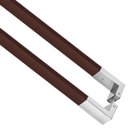 Ver imagem 2 de Puxador Porta de Madeira ou Vidro 50mm x 20mm - Aço Corten / Polido Loja da Indústria 1020mm x 1000m