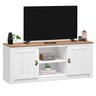 Rack Tv Bancada 58 Polegadas Madeira Maciça 2 Portas 2 Nichos Bolton Branco Madeirado Idimex - 7
