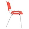 Cadeira Iso para Escola Escritório Comércio Vermelha Base Branca Ecomhome - 4