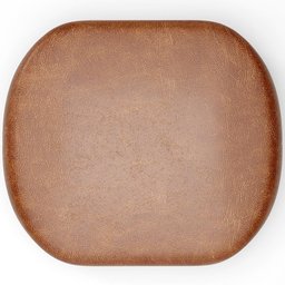 Puff Decorativo Orgânico para Living Quarto 70cm Doha W01 Couríssimo Camel - Lyam Decor - 4