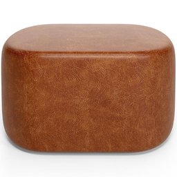 Puff Decorativo Orgânico para Living Quarto 70cm Doha W01 Couríssimo Camel - Lyam Decor - 2
