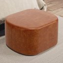 Ver imagem 6 de Puff Decorativo Orgânico para Living Quarto 70cm Doha W01 Couríssimo Camel - Lyam Decor