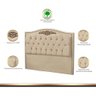 Cabeceira Kate Estofada para Cama Box de Casal 1,40 Veludo Bege Bz Home Decor - 5