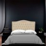 Cabeceira Kate Estofada para Cama Box de Casal 1,40 Veludo Bege Bz Home Decor - 6