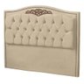 Cabeceira Kate Estofada para Cama Box de Casal 1,40 Veludo Bege Bz Home Decor - 2