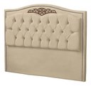 Ver imagem 2 de Cabeceira Kate Estofada para Cama Box de Casal 1,40 Veludo Bege Bz Home Decor