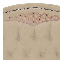 Cabeceira Kate Estofada para Cama Box de Casal 1,40 Veludo Bege Bz Home Decor - 3