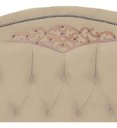 Ver imagem 3 de Cabeceira Kate Estofada para Cama Box de Casal 1,40 Veludo Bege Bz Home Decor