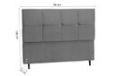 Ver imagem 2 de Cabeceira Solteiro 94 Cm New Paris Chumbo para Cama Box Estofada - Jbe Móveis