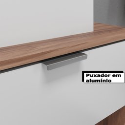 Gabinete para Banheiro com Cuba e Armário Tívoli 60cm Nogal/branco Móveis Bosi - 7