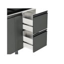Ver imagem 7 de Gabinete Cozinha Mdf 1,74m Elegance com 8 Pés Pré-montado:preto/grafite