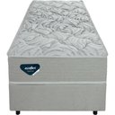 Ver imagem 2 de Base Cama Box Solteiro Barcelona Madeira Tecido Antiderrapante Cinza Ecoflex 88cm