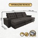 Ver imagem 6 de Sofá Coliseu 3.10m Retrátil e Reclinável Super Pillow - Marrom