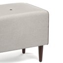 Ver imagem 4 de Kit 2 Puff Retangular Decorativo Eloah Linho Gelo Pés Palito Castanho - Arkell