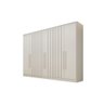 Guarda Roupa Casal 6 Portas (4 Ripadas) e 4 Gavetas Oxford Peroba/off White - Europa - 2