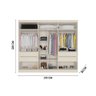 Guarda Roupa Casal 6 Portas (4 Ripadas) e 4 Gavetas Oxford Peroba/off White - Europa - 3