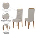 Ver imagem 3 de Conjunto com 2 Cadeiras Estofadas Veludo Sala de Jantar Bele Viero