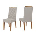 Ver imagem 1 de Conjunto com 2 Cadeiras Estofadas Veludo Sala de Jantar Bele Viero