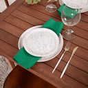Ver imagem 4 de Kit 6 Guardanapos de Tecido Oxford Liso 35 X 35cm Natal Verde