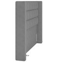 Ver imagem 2 de Kit Cabeceira Cama Box Casal 140cm Paris com Puff Recamier Itália Linho Cinza Escuro