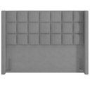 Ver imagem 5 de Kit Cabeceira Cama Box Casal 140cm Paris com Puff Recamier Itália Linho Cinza Escuro