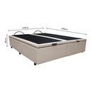 Ver imagem 4 de Base Box Baú para Cama Casal Queen 158x198cm Bipartido Liz S05 Corano Bege - Mpozenato