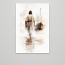 Ver imagem 3 de Quadro Decorativo Exclusivo Jesus sobre Águas Sala Quarto Casa Escritório