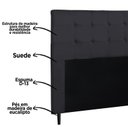 Ver imagem 3 de Cabeceira Para Cama Box Luna Queen 1,60cm Suede Cinza - FdECOR