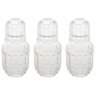 3 Garrafas para Água Moringa de Vidro 500ml Copo Tampa Lyor Faces - 1